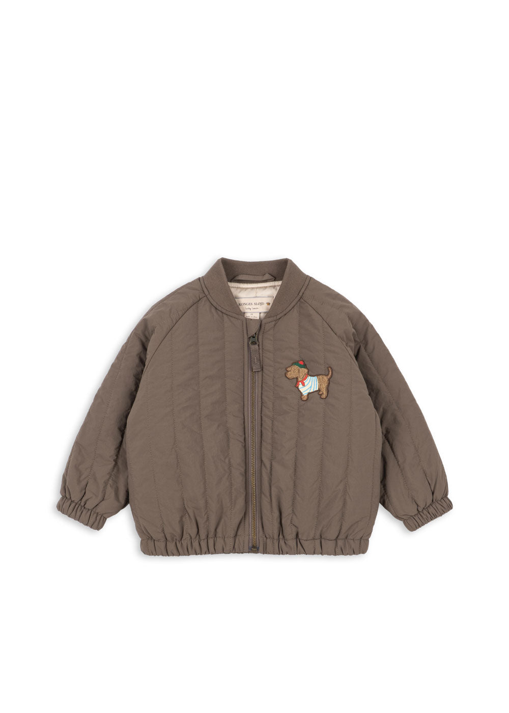 Konges Sløjd Juno Terry Bomber Jacket Quilted Kids Jacket Dog Brown