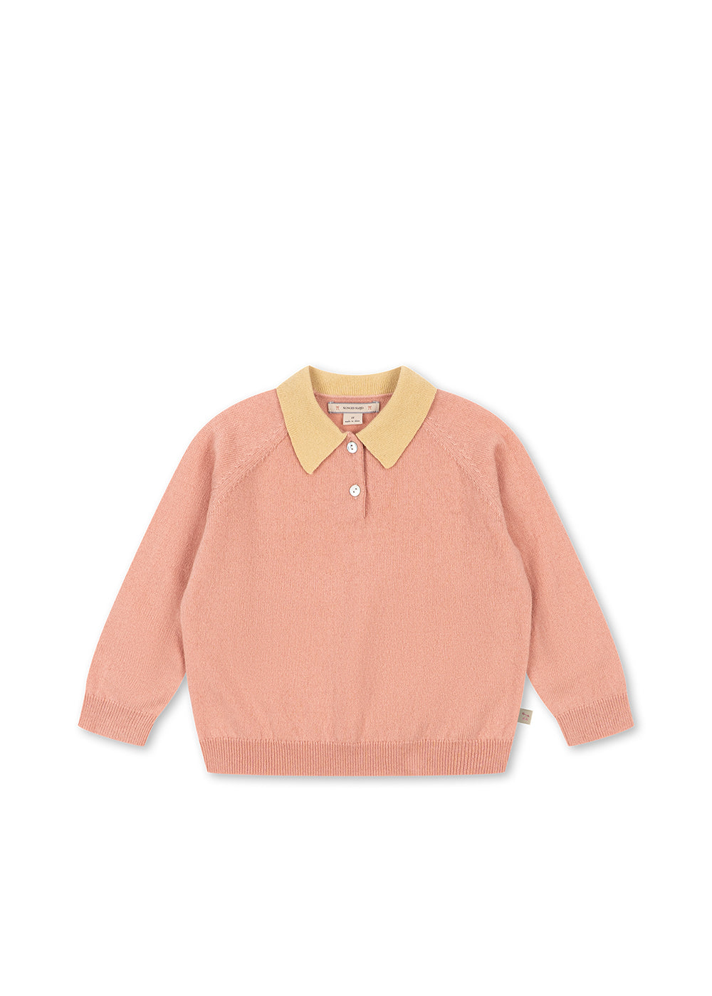 Konges Sløjd BASI Kids Knitted Collar Wool Polo Sweater Pink