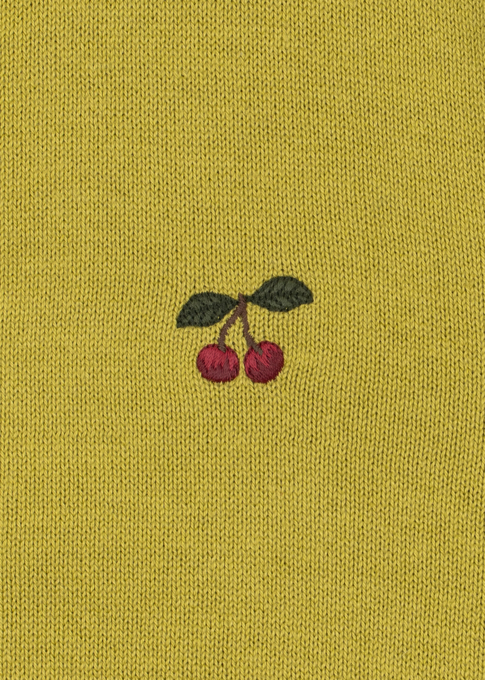 Konges Sløjd Cathy Kids Cherry Cotton Knit Cardigan Green