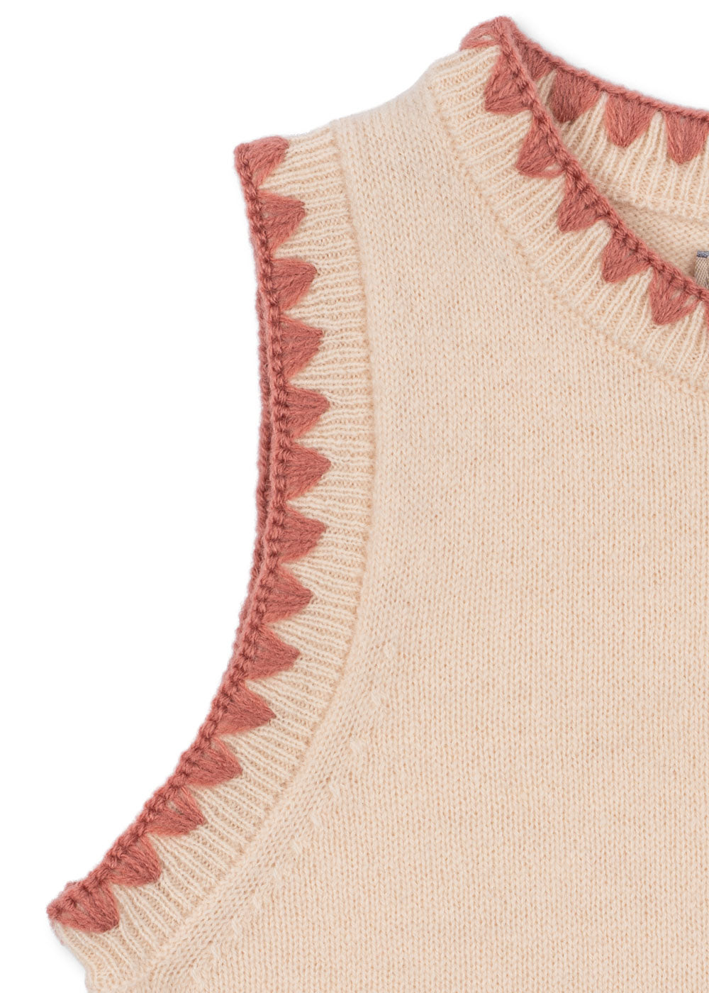 Konges Sløjd Collette Cream Cat Embroidered Kids Wool Dress
