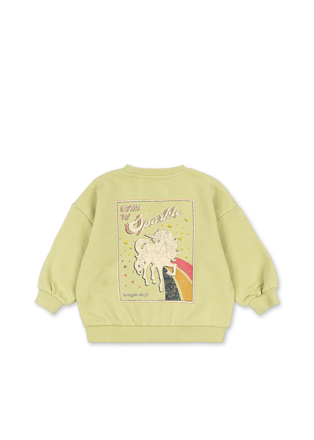 Konges Sløjd LOU Organic Cotton Sweatshirt Born to Sparkle Unicorn Green