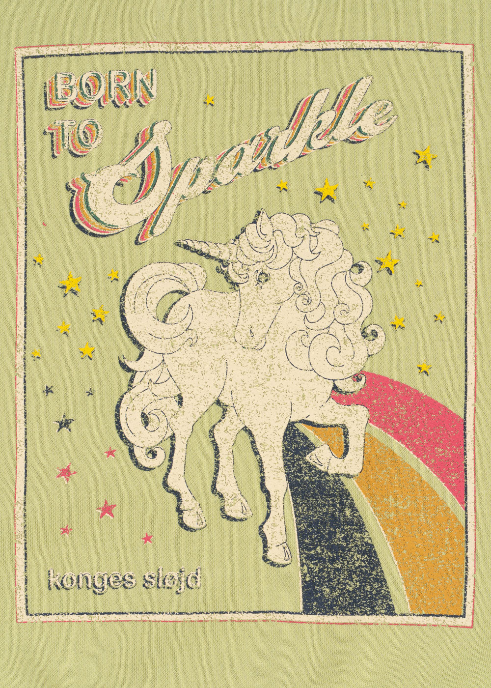 Konges Sløjd LOU Organic Cotton Sweatshirt Born to Sparkle Unicorn Green