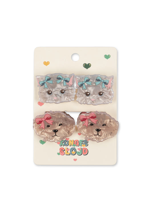 Konges Sløjd 4 Pack Kids Small Hair Claws Cat & Dog