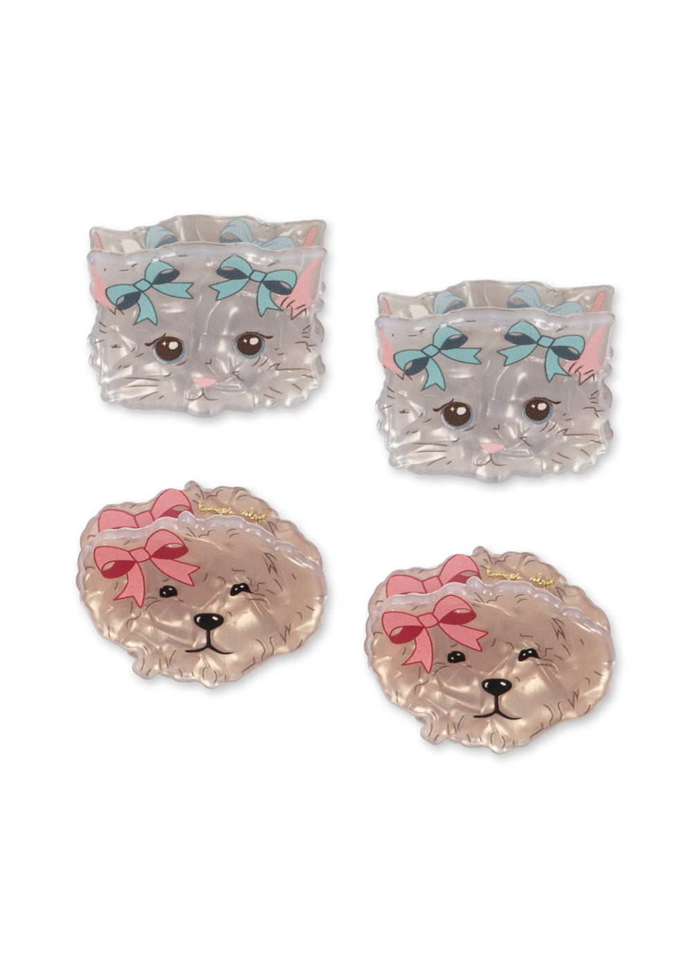 Konges Sløjd 4 Pack Kids Small Hair Claws Cat & Dog