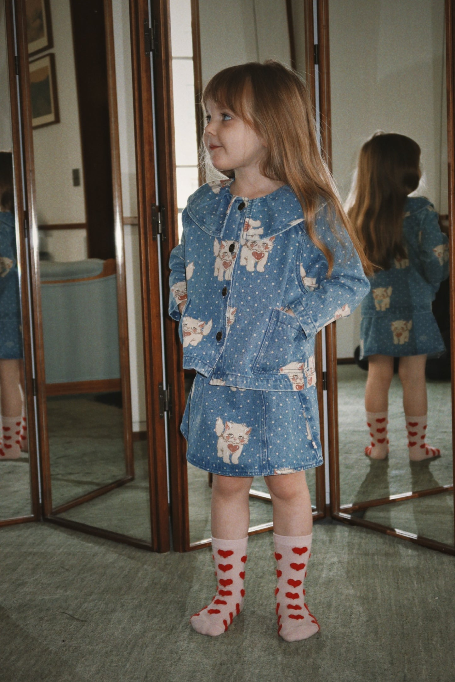 Konges Sløjd Magot Collar Organic Cotton Jacket Kitty Denim