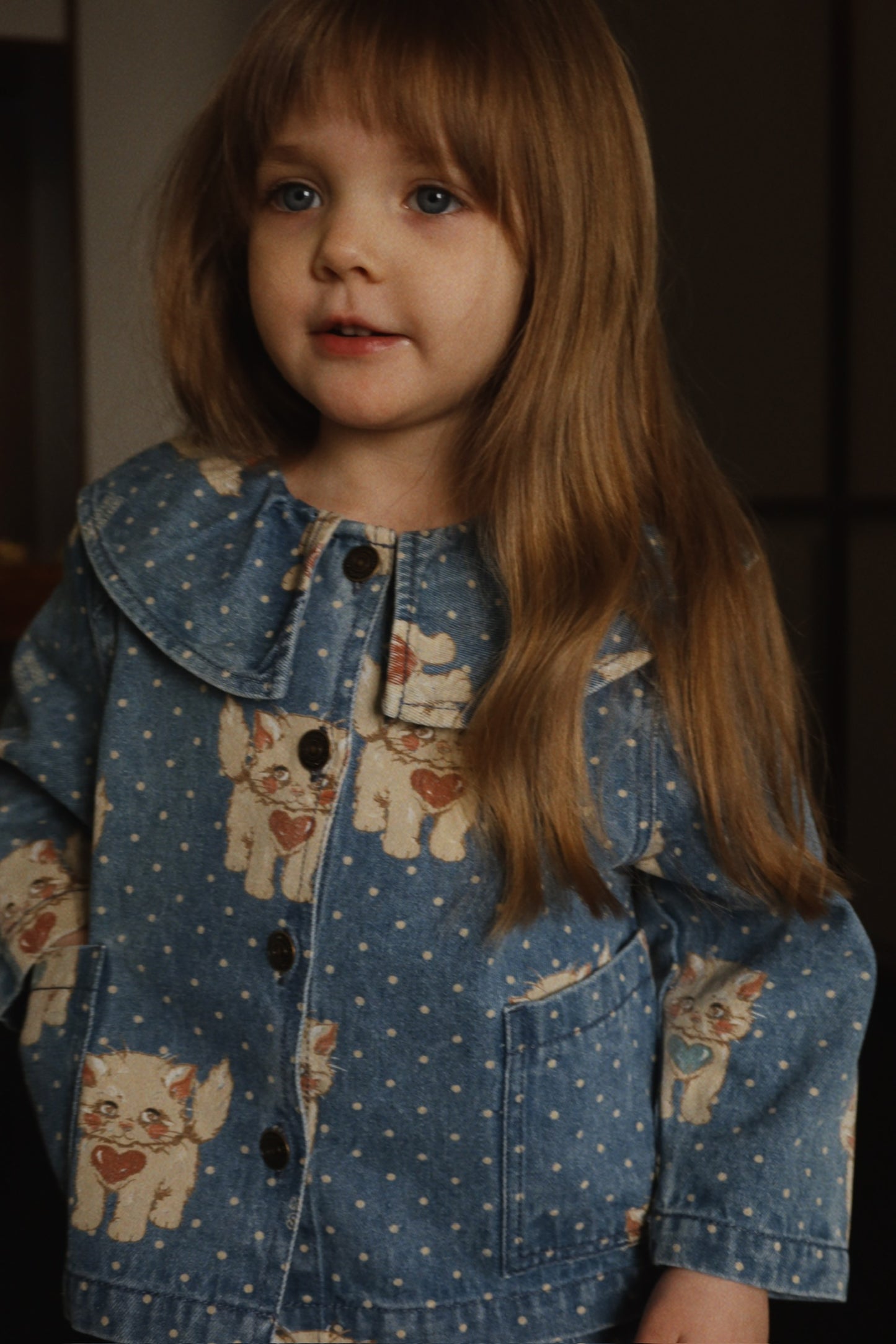 Konges Sløjd Magot Collar Organic Cotton Jacket Kitty Denim
