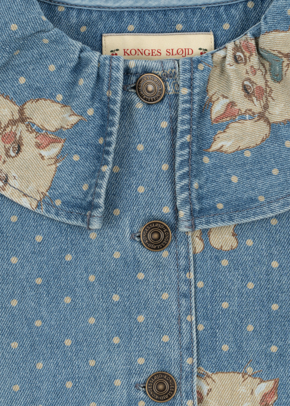 Konges Sløjd Magot Collar Organic Cotton Jacket Kitty Denim