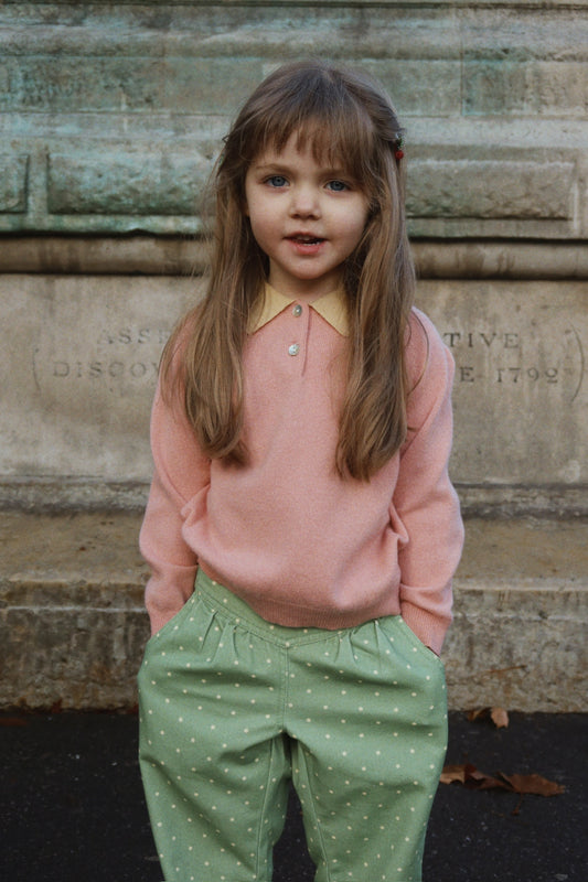 Konges Sløjd Nola Organic Cotton Pants Green Polka Dot