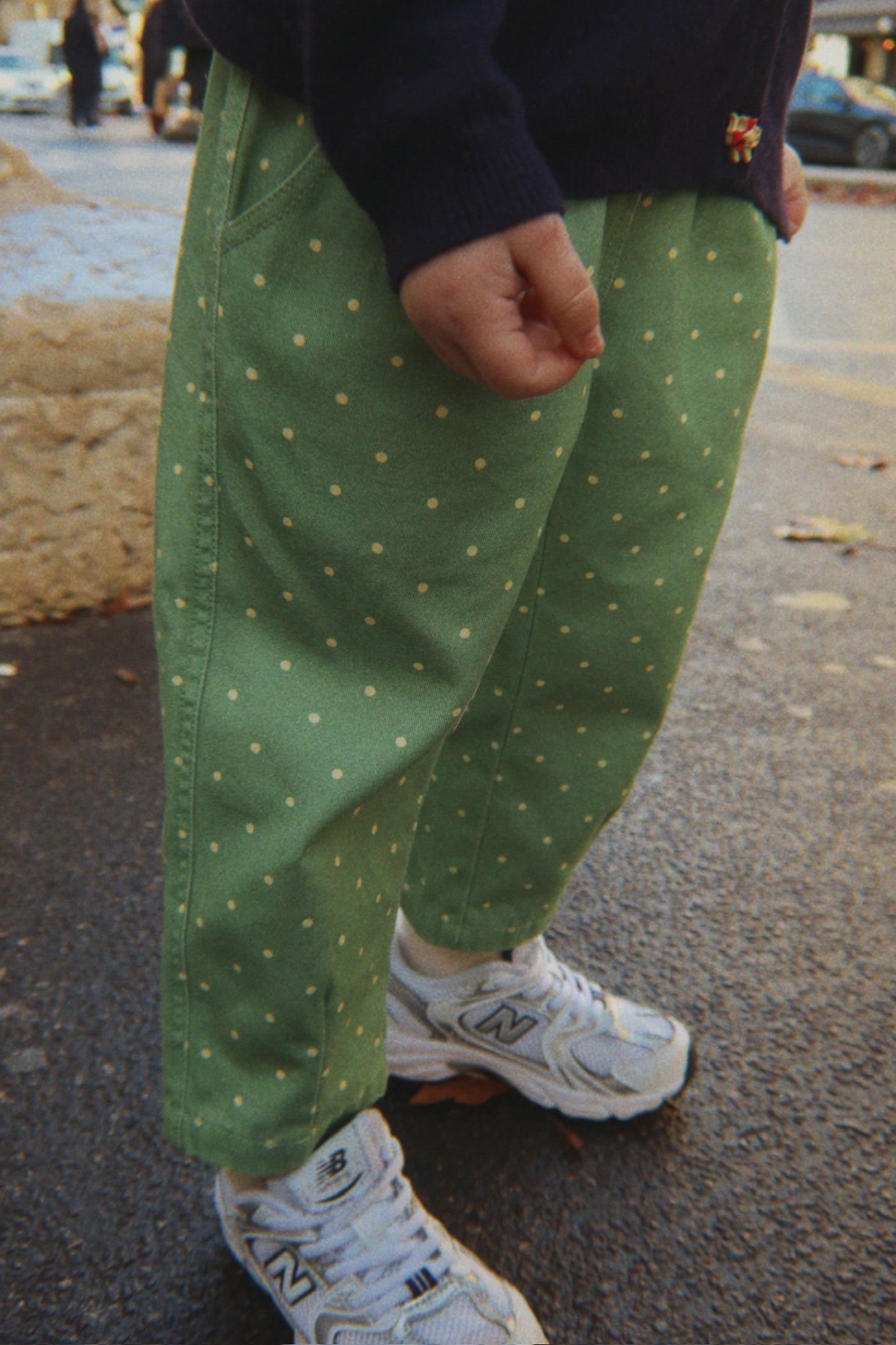 Konges Sløjd Nola Organic Cotton Pants Green Polka Dot