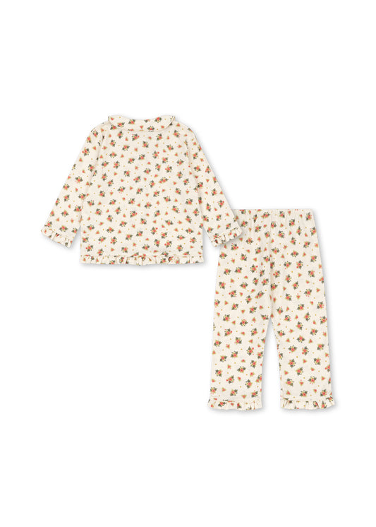 Konges Sløjd Pio Frill Organic Cotton Collars Floral Kids Pyjama Set