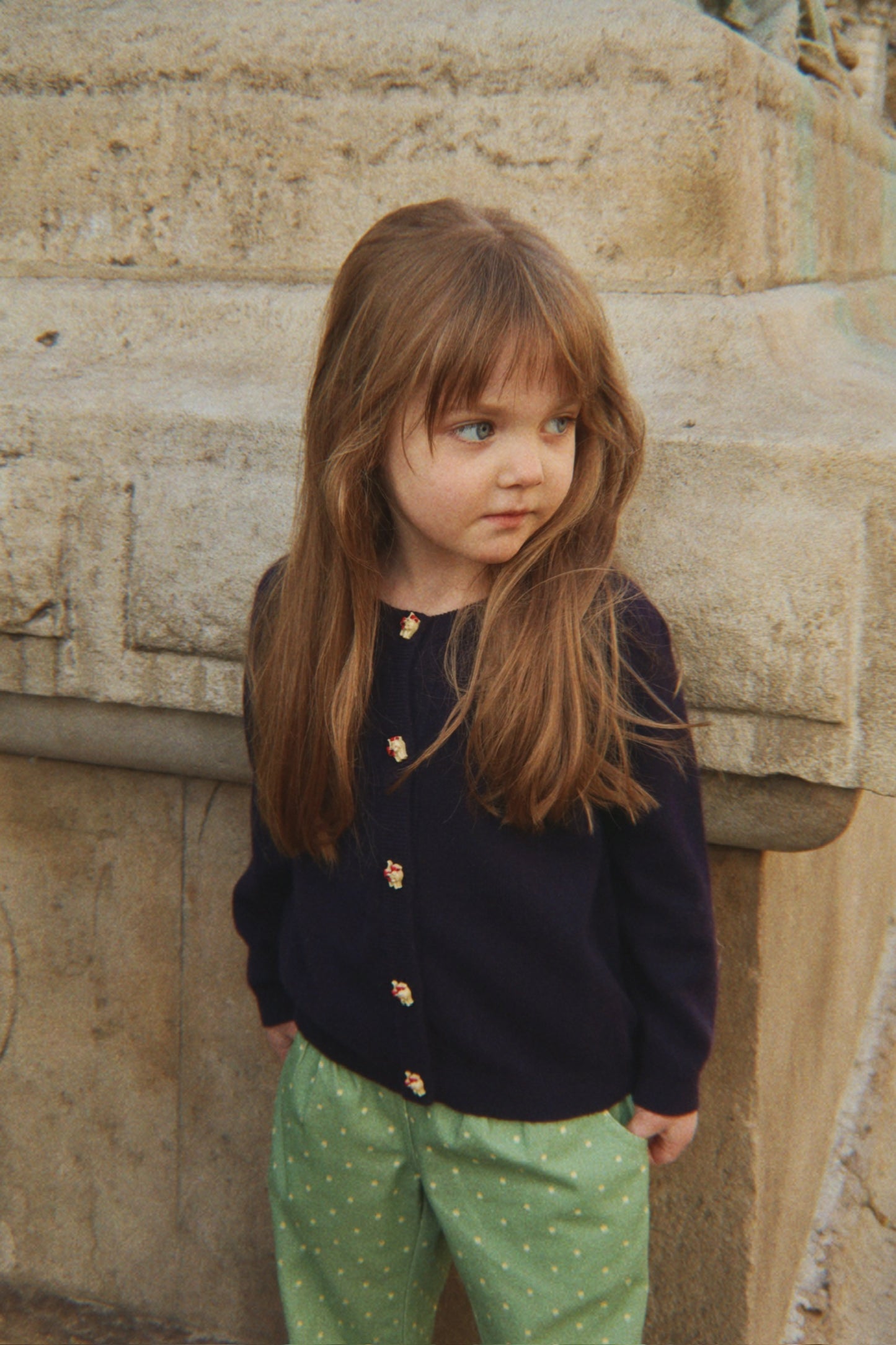 Konges Sløjd Cattie Long Sleeves Wool Cardigan Navy