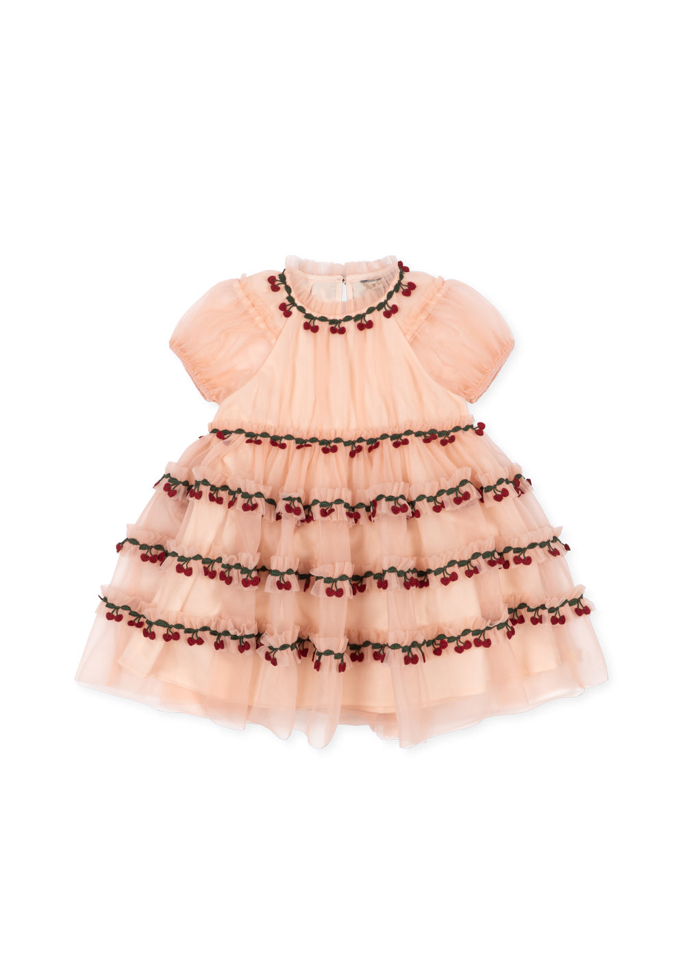 Konges Sløjd Joelle Cherry Short Sleeves Tulle Dress Evening Sand