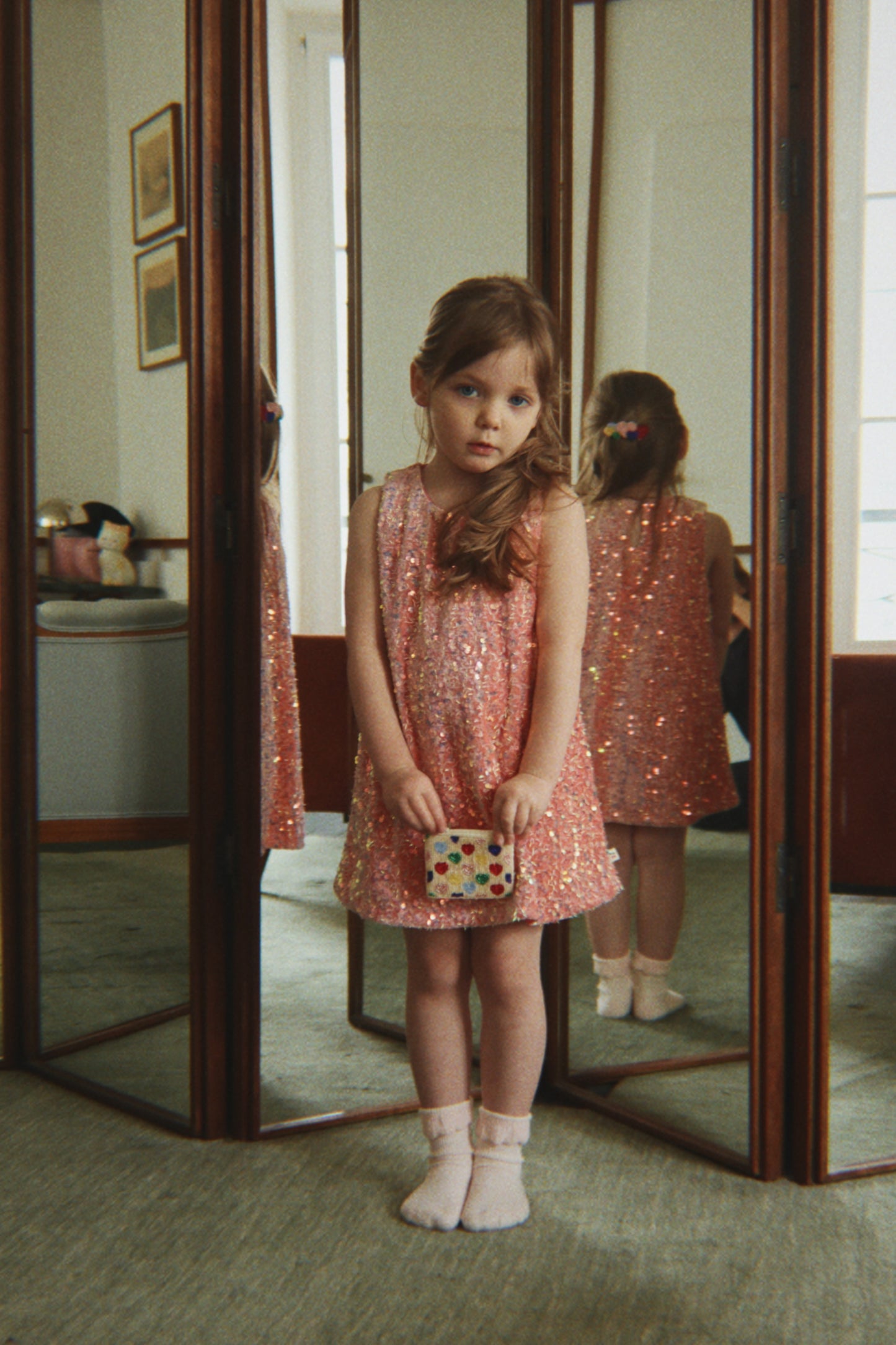 Konges Sløjd Starlight Sequin Sleeveless Dress Pink