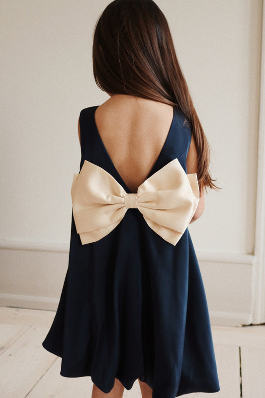 Konges Sløjd Sheena Sleeveless Bow Dress Navy