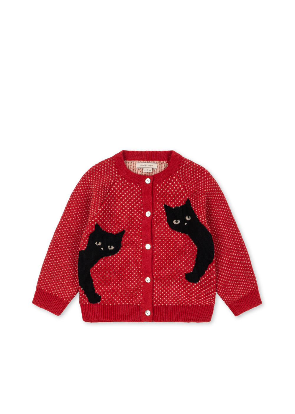 Konges Sløjd Belou Wool Blend Cat Cardigan Cat Rouge