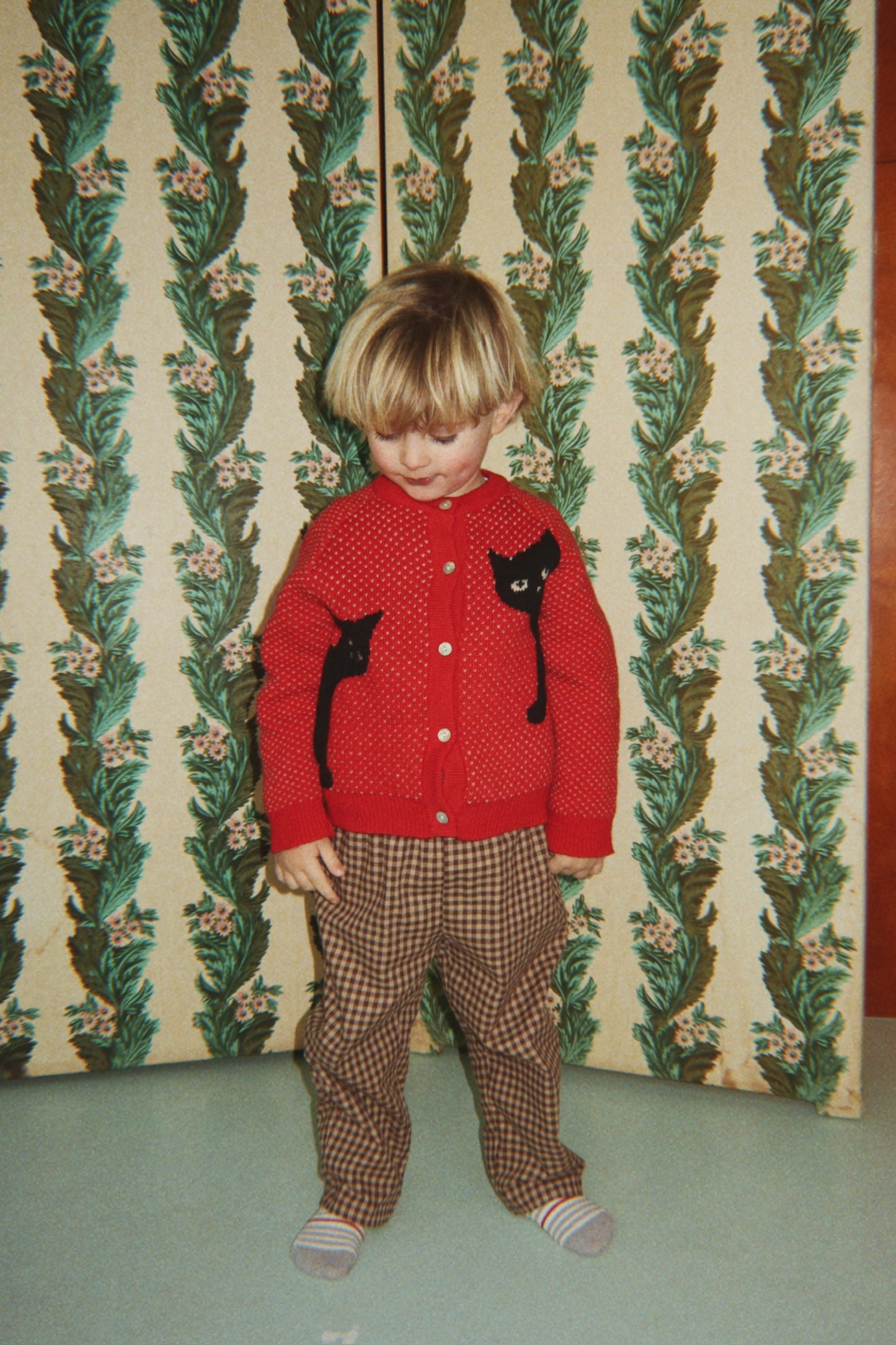 Konges Sløjd Belou Wool Blend Cat Cardigan Cat Rouge
