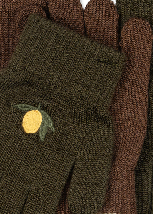 Konges Sløjd 2 Pack Filla Wool Blend Kids Gloves Kombu Green