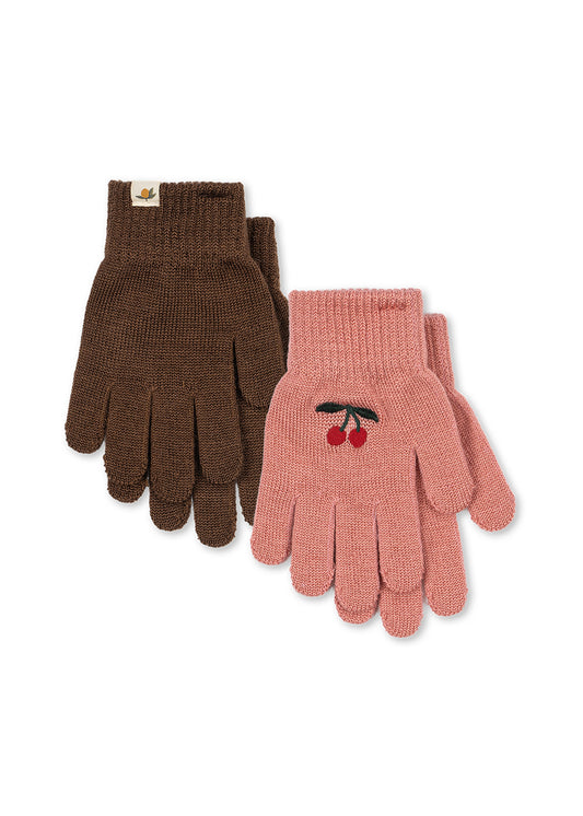 Konges Sløjd 2 Pack Filla Wool Blend Kids Gloves Sorbet