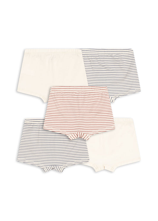 Konges Sløjd Basic 5 Pack Boys' Boxer Briefs GOTS Organic Cotton Underwear