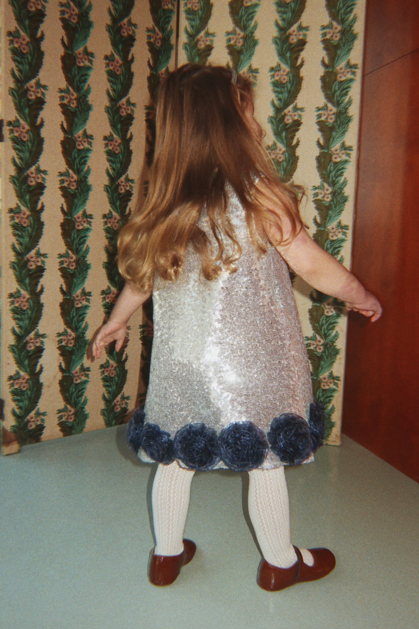 Konges Sløjd Tindra Rose Sequin Sleeveless Dress GRS Silver