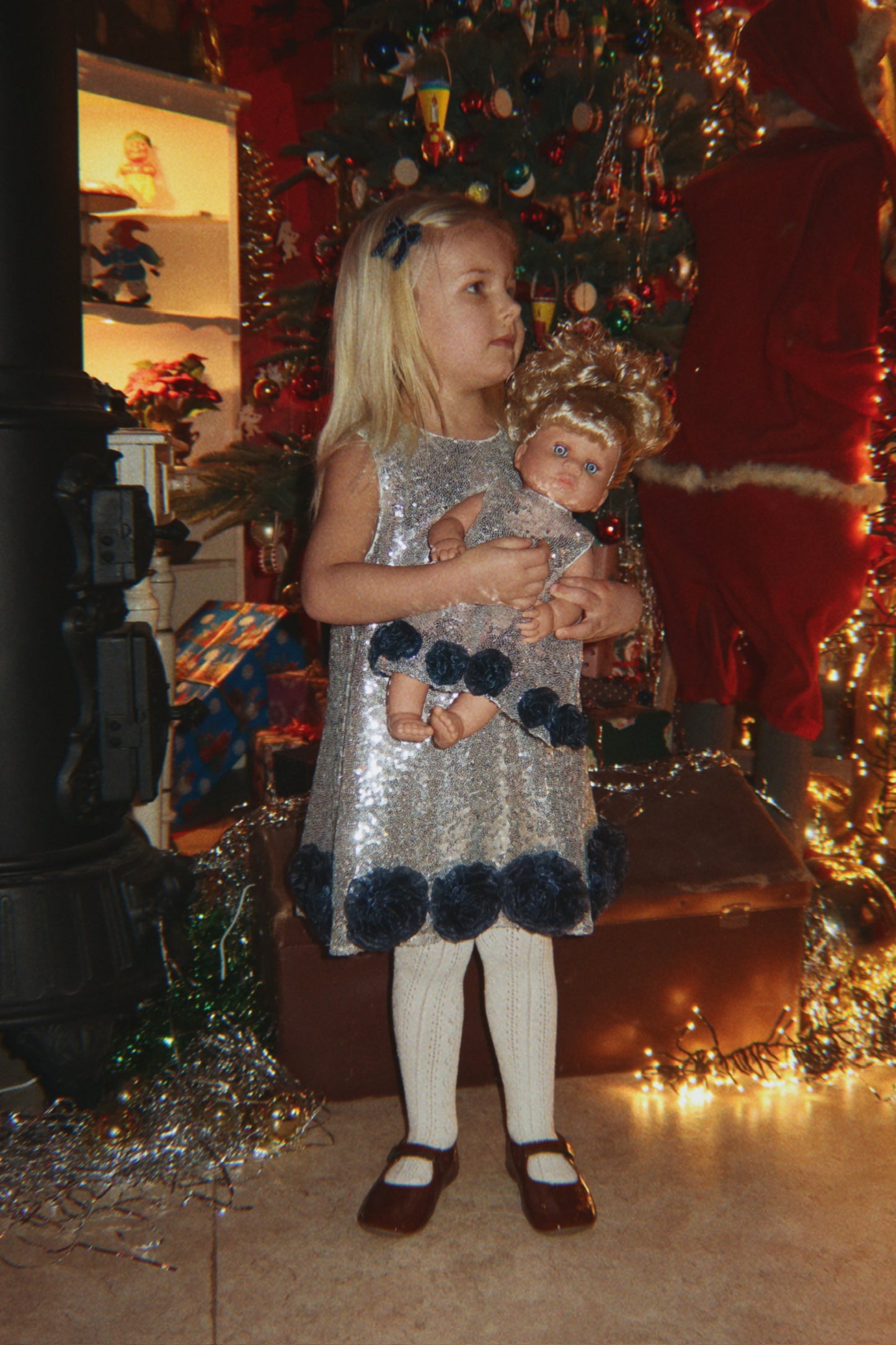 Konges Sløjd Tindra Rose Sequin Sleeveless Dress GRS Silver