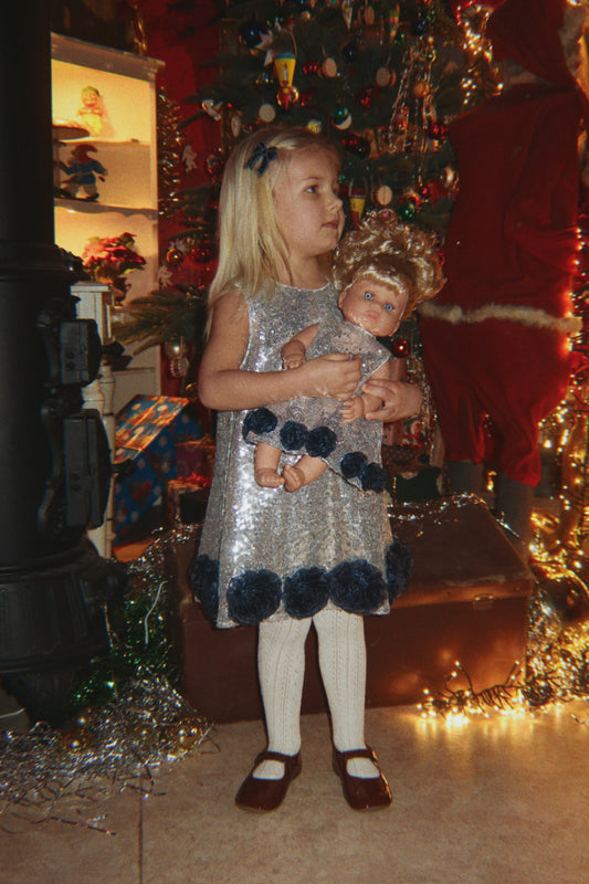 Konges Sløjd Tindra Rose Sequin Sleeveless Dress GRS Silver