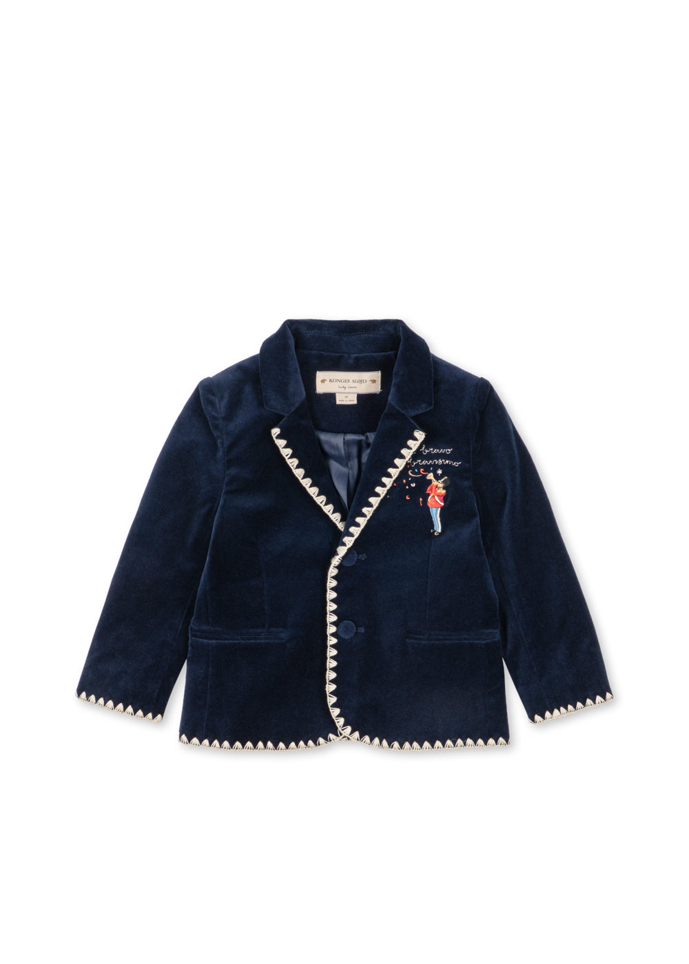 Konges Sløjd Kids' Formal Rocky Velvet Blazer Navy