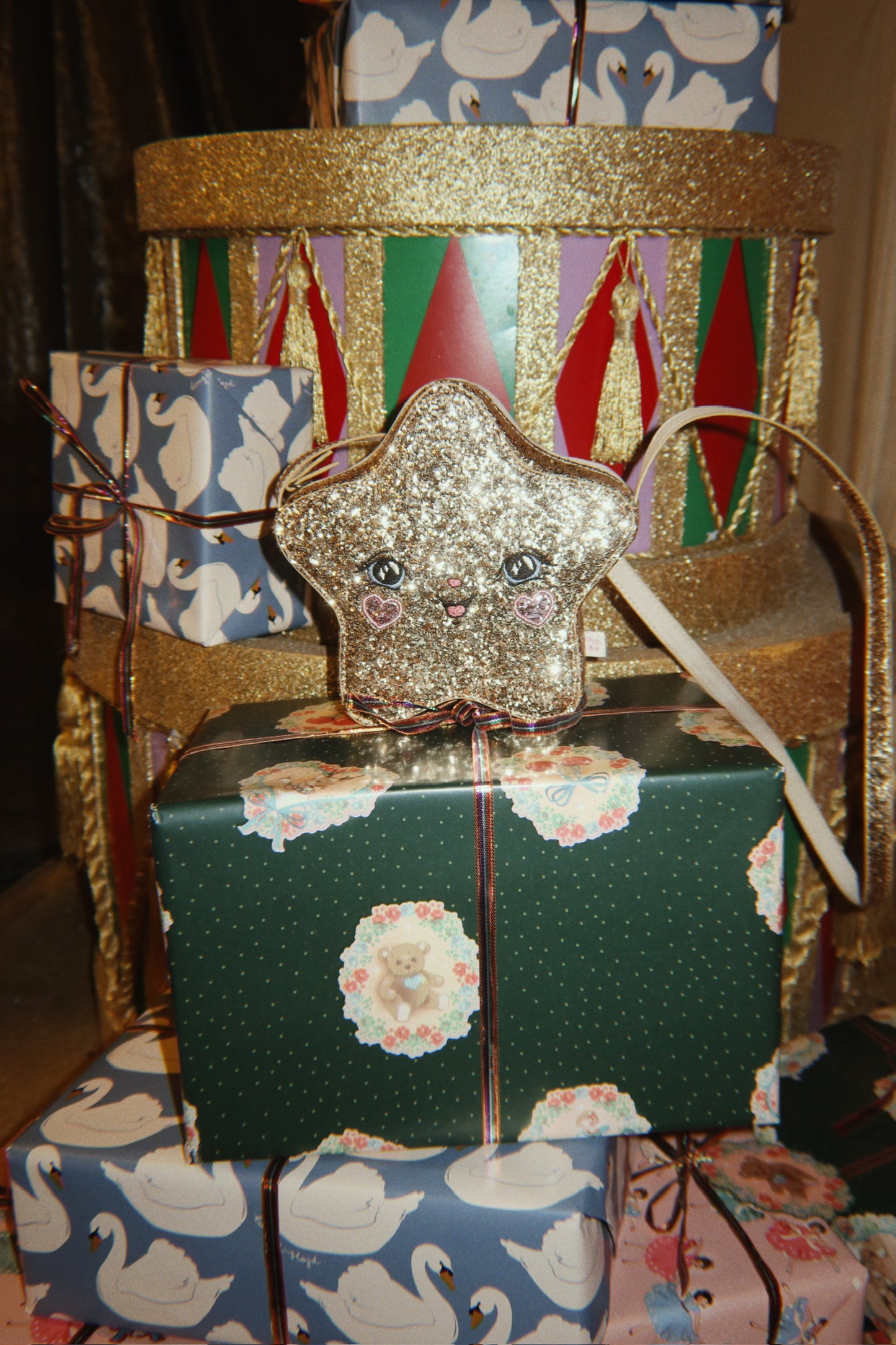 Konges Sløjd TUT Star Shoulder Bag Gold Glitter