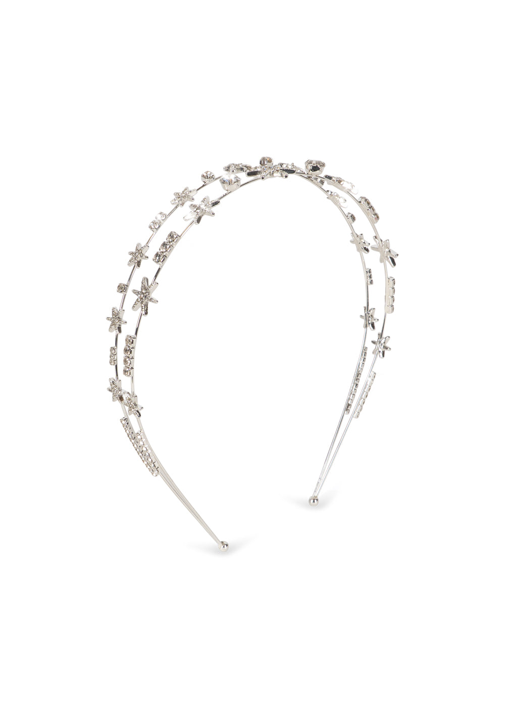 Konges Sløjd Sparkly Star Girls Hairbrace Rhinestone Silver Mix