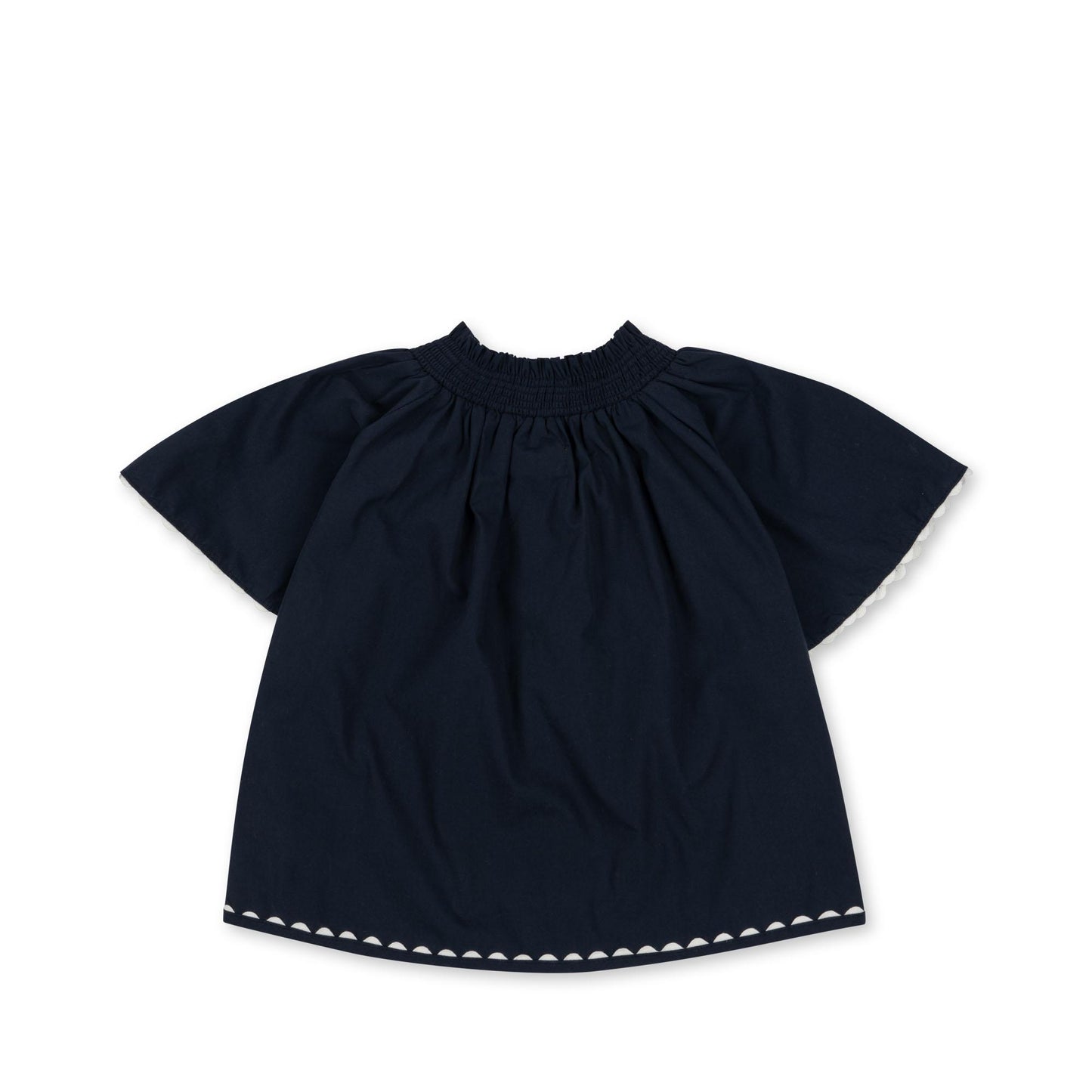 NIA Organic Cotton Short Sleeves Blouse Navy