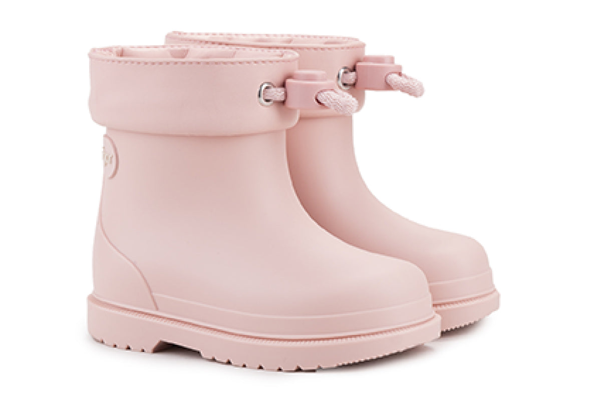 Kids BIMBI EURI Pink Waterproof Short Wellington Rain Boots Maquillaje