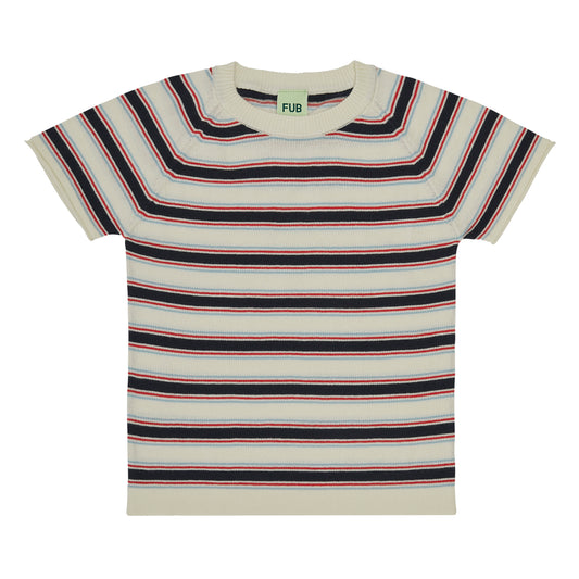 Organic Cotton Multi Stripe T-shirt Dark Navy