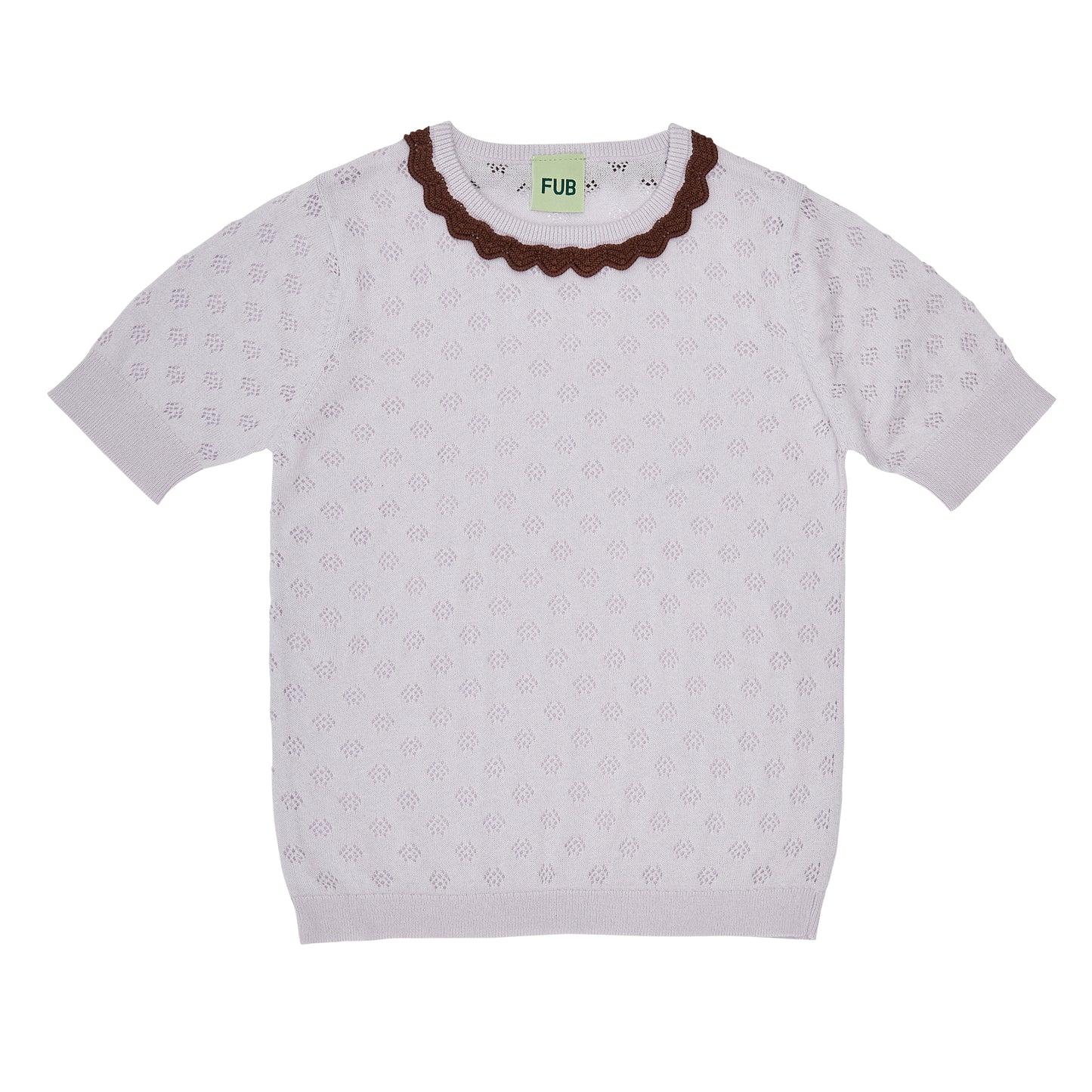 Organic Cotton Pointelle Short Sleeves T-Shirt Ametyst
