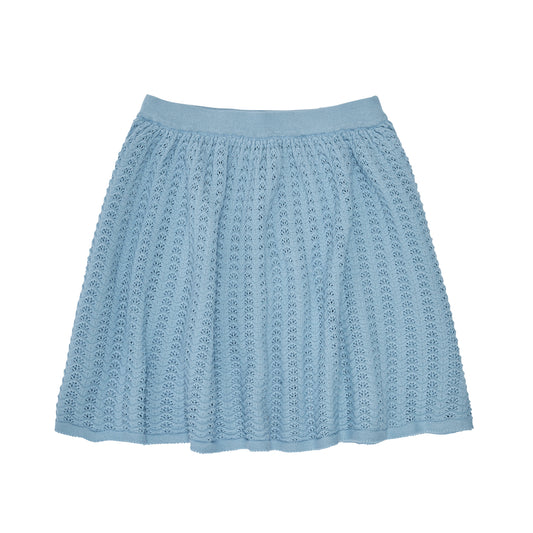 Organic Cotton Pointelle Skirt Glacier