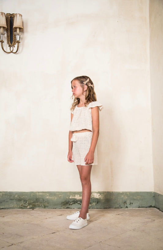 Luna Sleeves Organic Cotton Top Natural