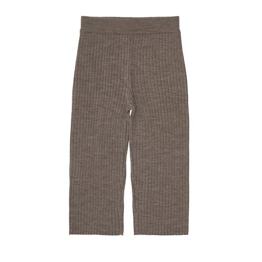 Rib Wool Pants Beige