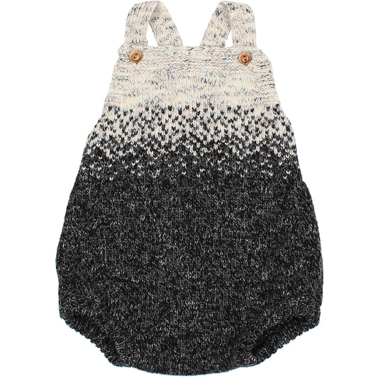 Baby Jacquard Romper Grey