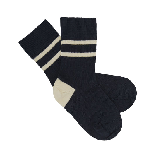 1 pack Rib Cotton Socks Dark Navy