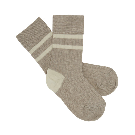 1 pack Rib Cotton Socks Beige from FUB.