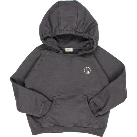 Organic Cotton Fleece Hoodie Grey