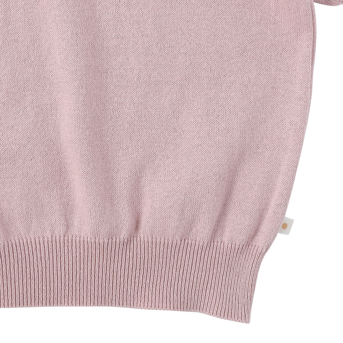 Cotton Curly Knit T-Shirt Pink