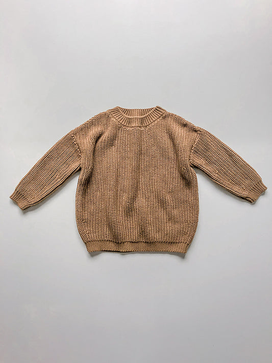 The Chunky Organic Cotton Sweater Caramel