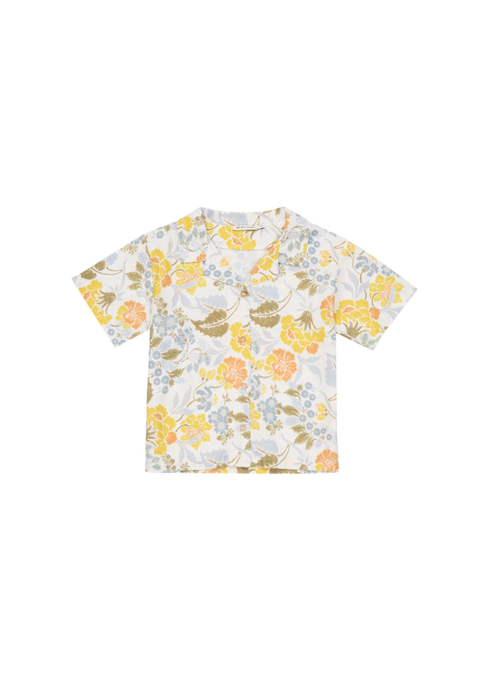 GIANNI Flower Print Summer Short Sleeves Shirt