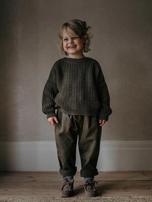 The Chunky Organic Cotton Sweater Olive