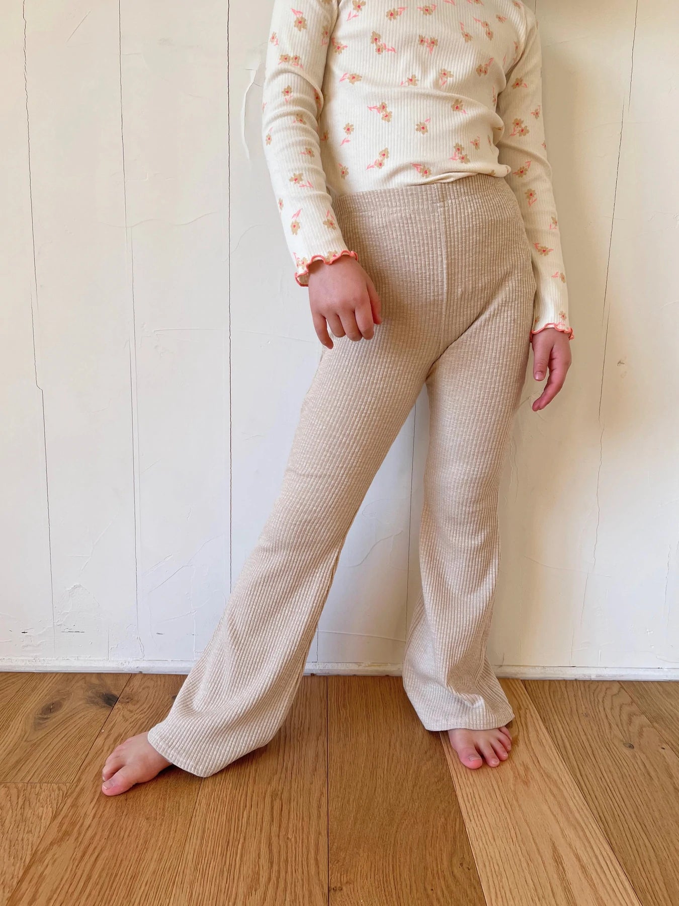 Modal Flare Trousers Natural