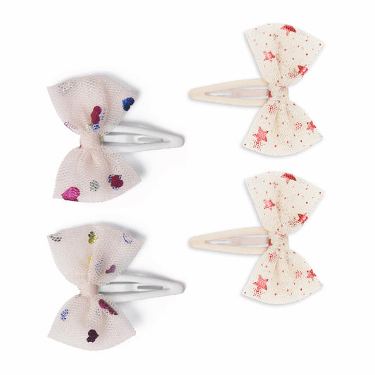 4-Pack Tulle Bowie Hairpins 2 Colors