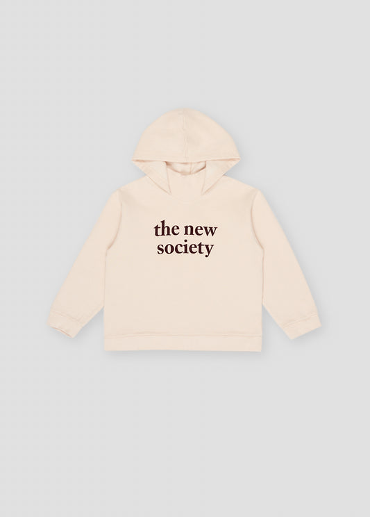 Logo Flock Hoodie Sand