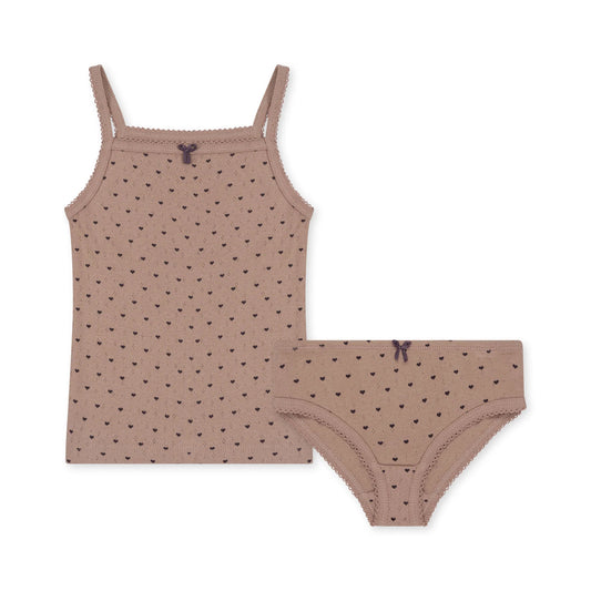 Minnie Organic Cotton Underwear GOTS Hearts Printed