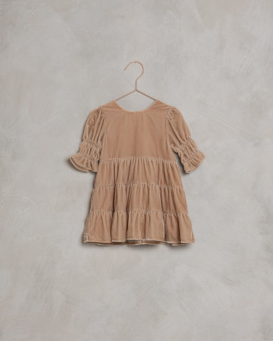 Ophelia Velvet Dress Apricot