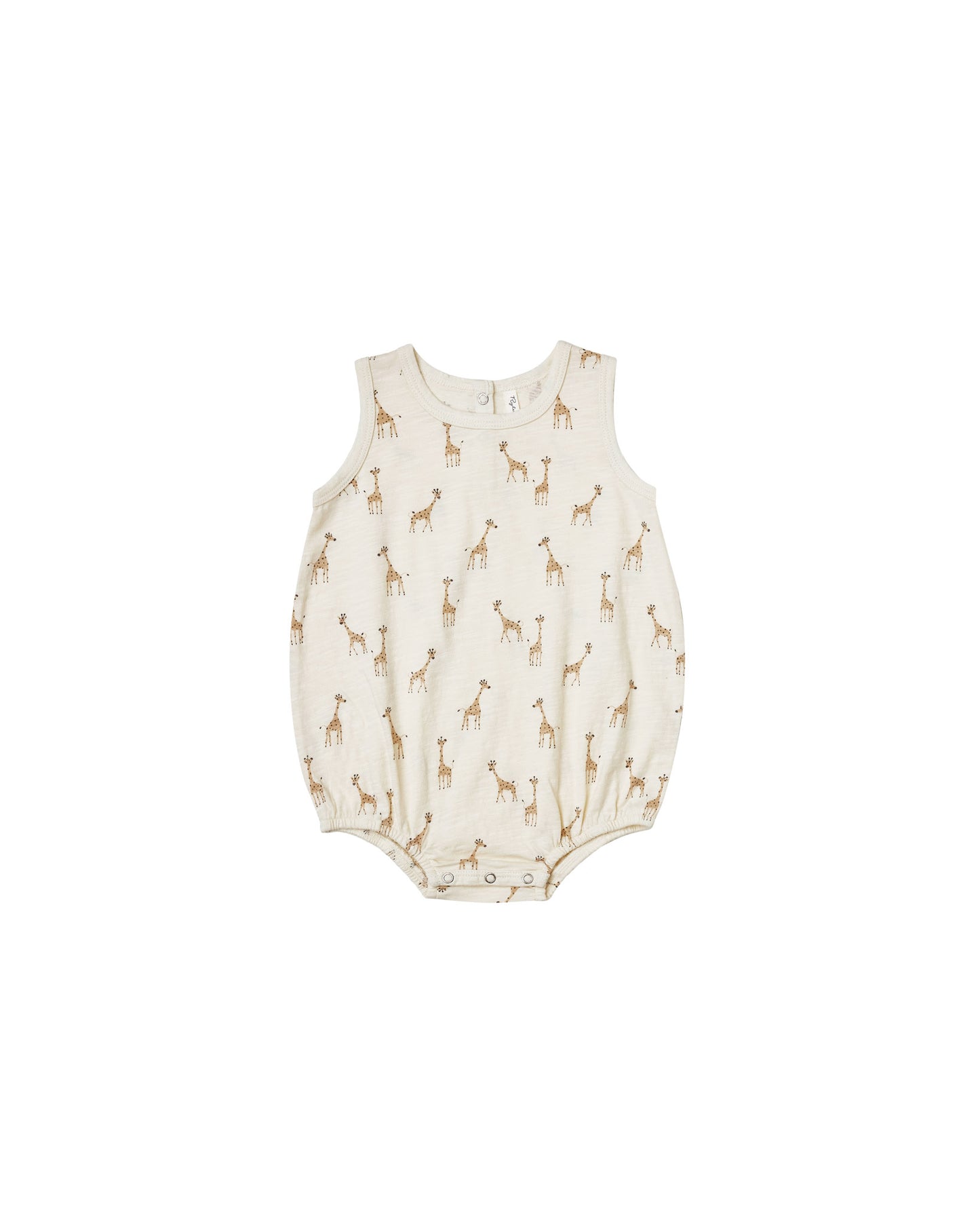 Baby Toddler Cotton Bubble Onesie Giraffe Printed Ivory